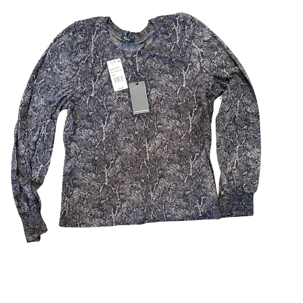 Rails Snake Print Long Sleeve Top - Neutral Tones